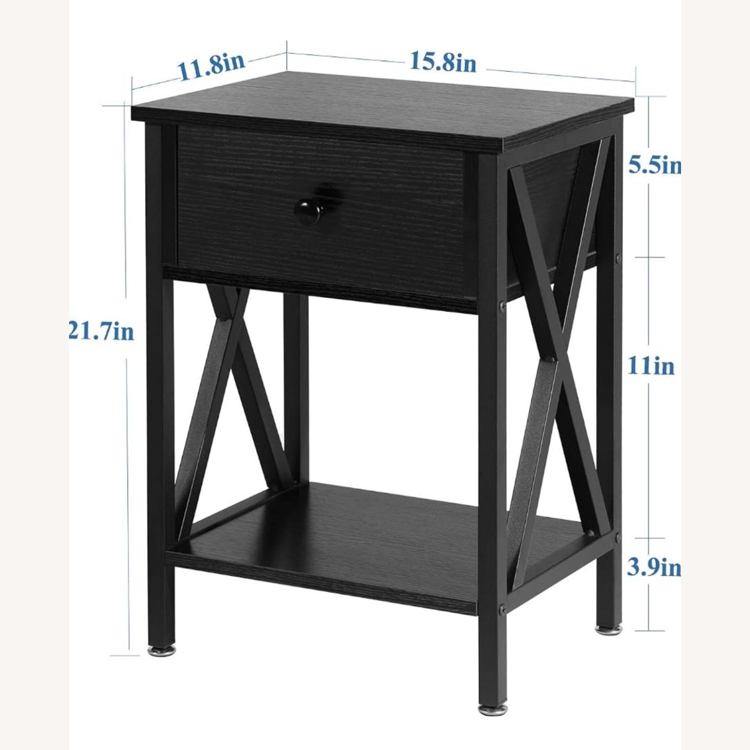 Amazon Black Wood Nightstands - image-2
