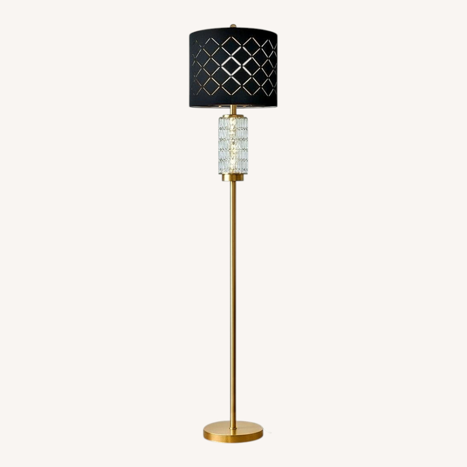 Black Metal Floor Lamp - image-0