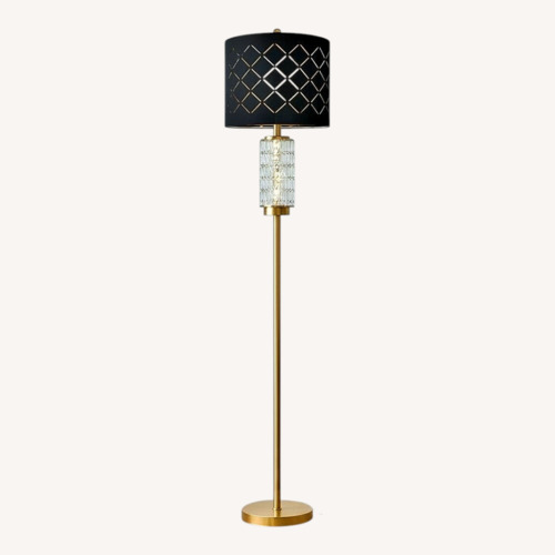 Used Black Metal Floor Lamp for sale on AptDeco
