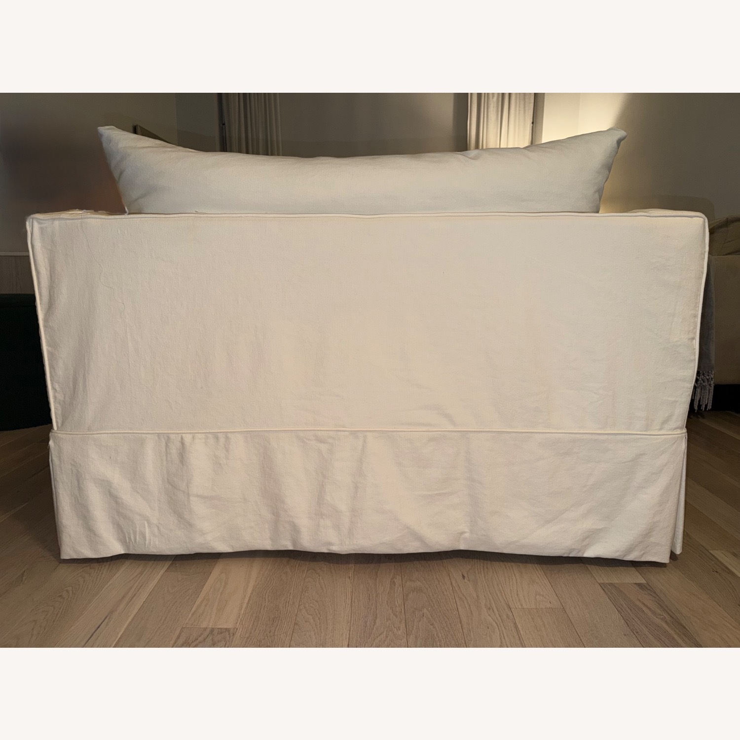 Crate & Barrel Willow Slipcover Chair & 1/2 with Sleeper  - image-4