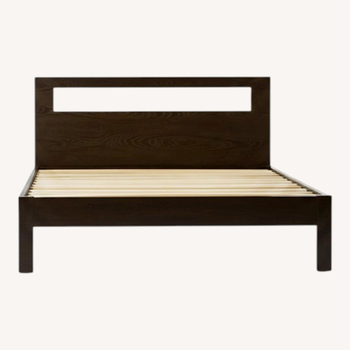Used West Elm Dark Brown Queen Bed Frame for sale on AptDeco