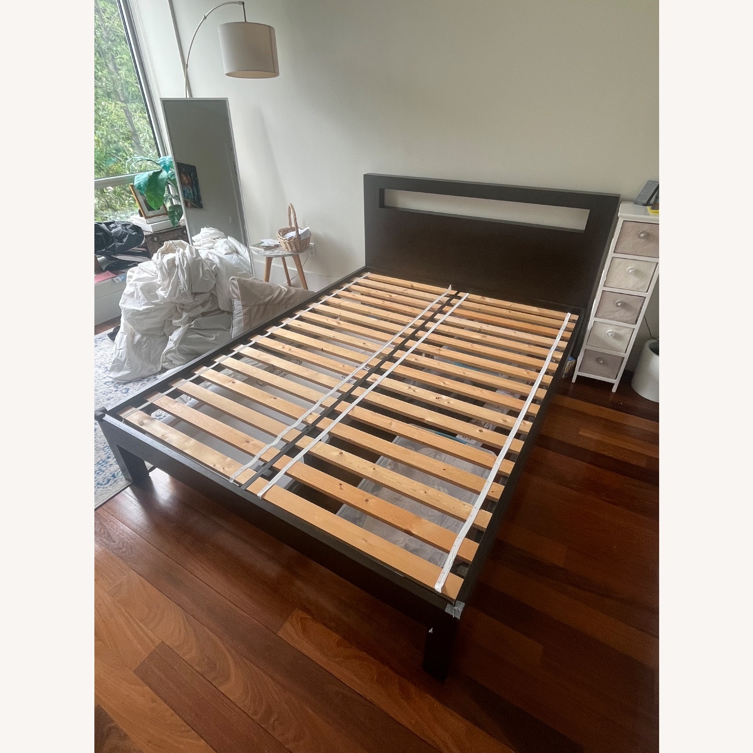 West Elm Dark Brown Queen Bed Frame - image-3