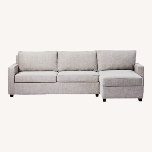 Used West Elm Dove Grey Henry Sleeper Sofa with Storage for sale on AptDeco