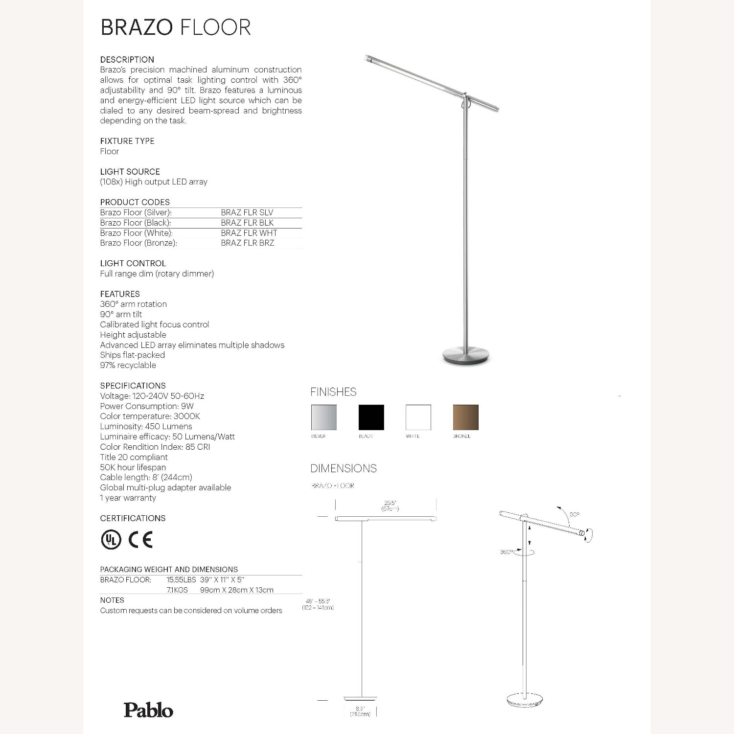 Pablo Designs Brazo Floor Lamp - image-6