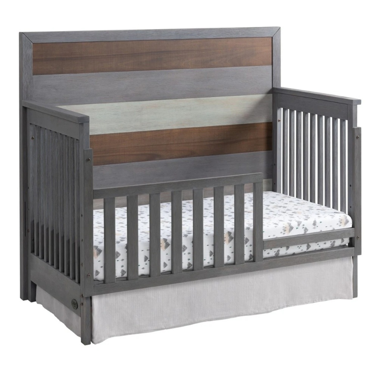 Ashley Furniture Light Gray Wood King Bed - image-6