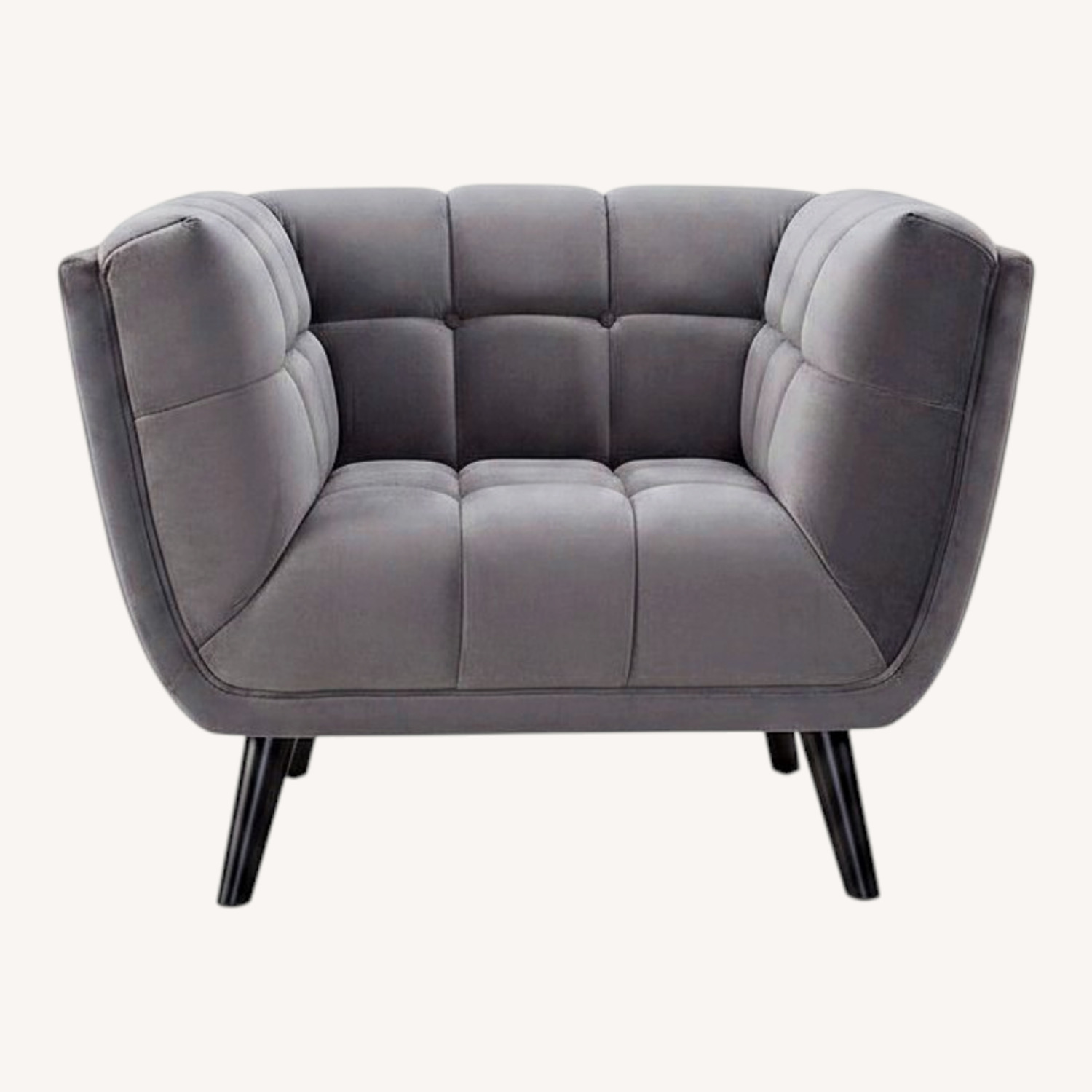 Modway Light Gray Velvet Accent Chairs - image-0