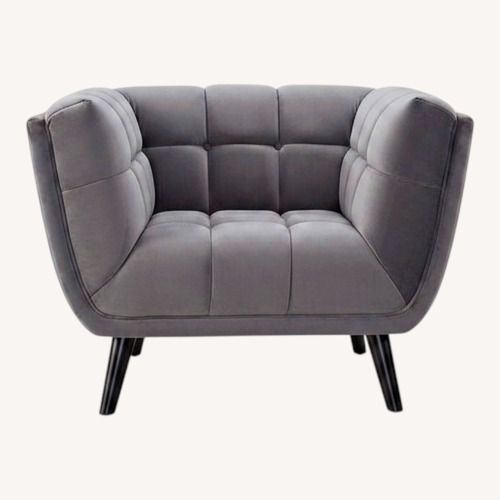 Used Modway Light Gray Velvet Accent Chairs for sale on AptDeco
