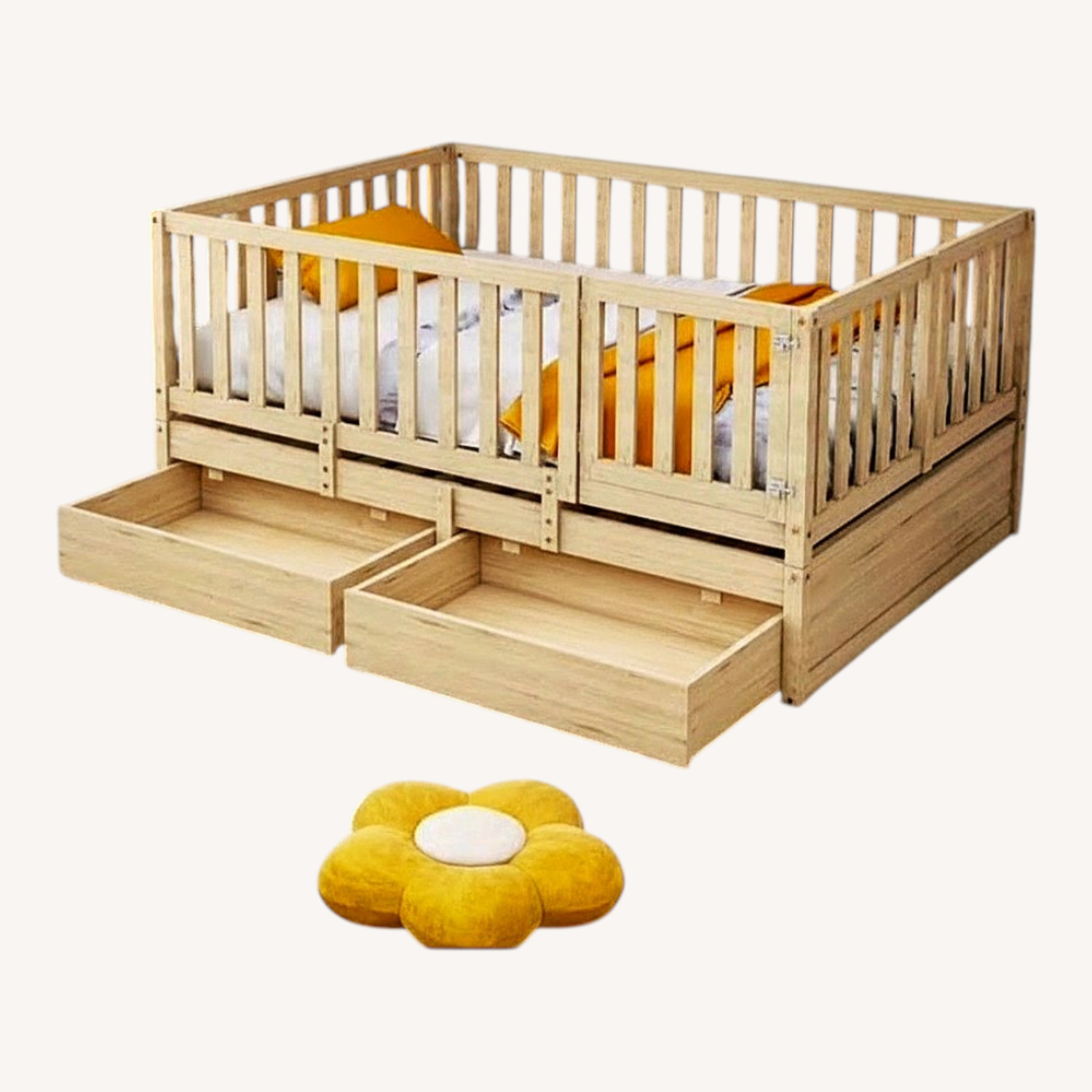 Amazon Natural Wood Twin Bed - image-5