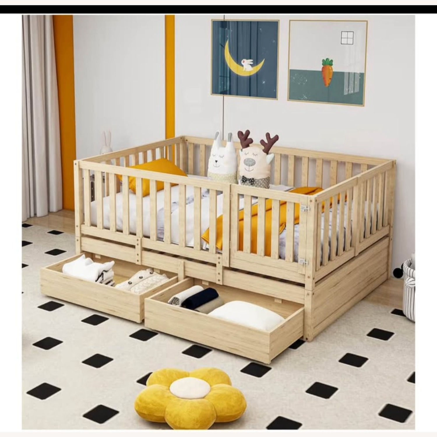 Amazon Natural Wood Twin Bed - image-1