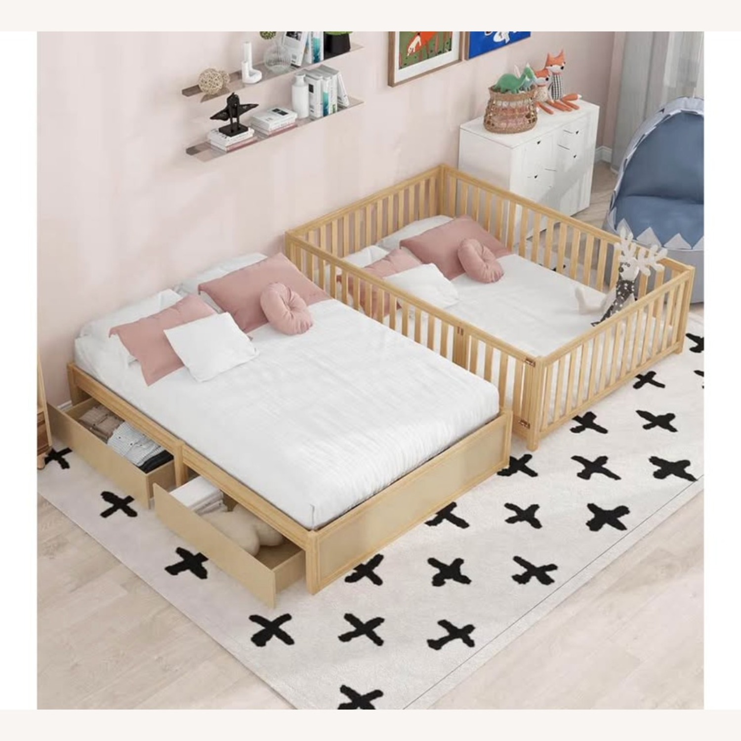 Amazon Natural Wood Twin Bed - image-2
