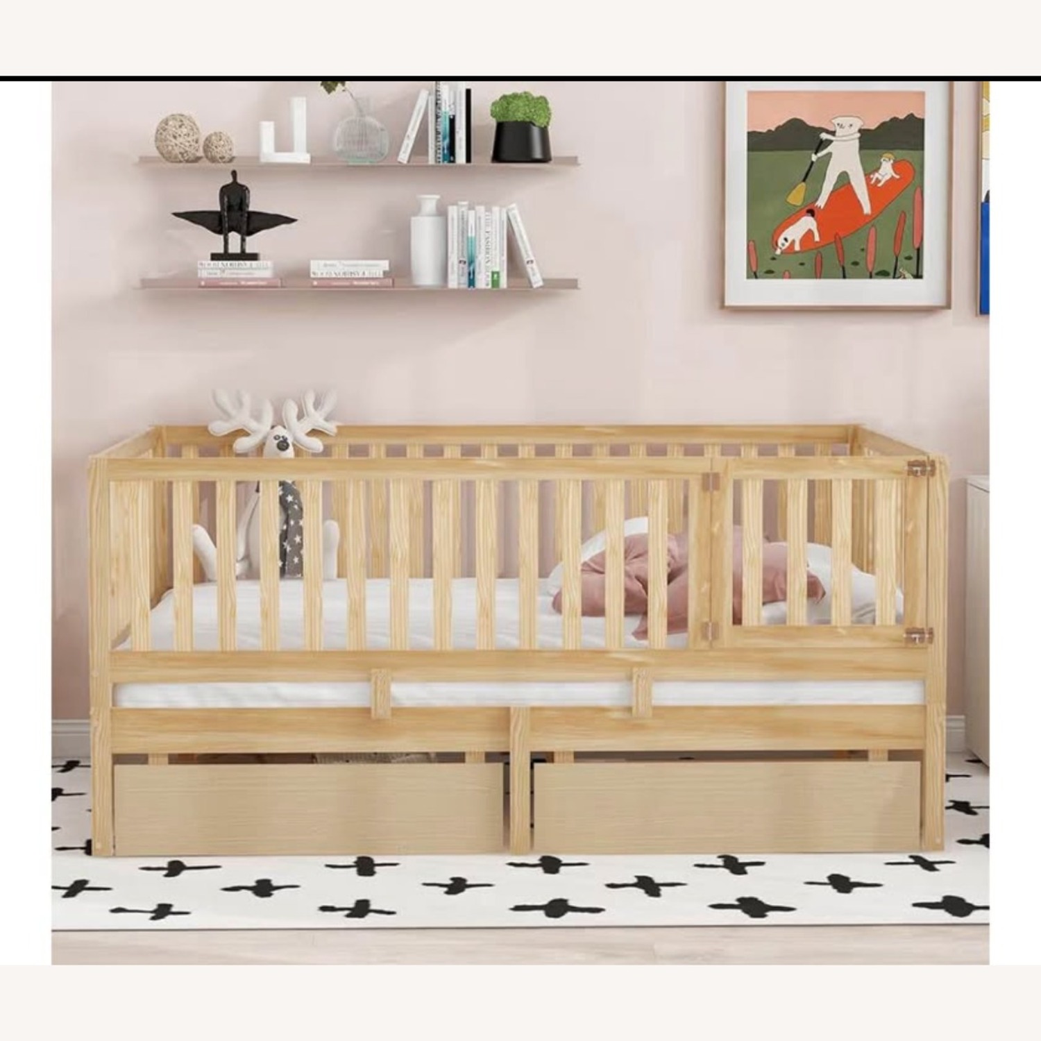 Amazon Natural Wood Twin Bed - image-3