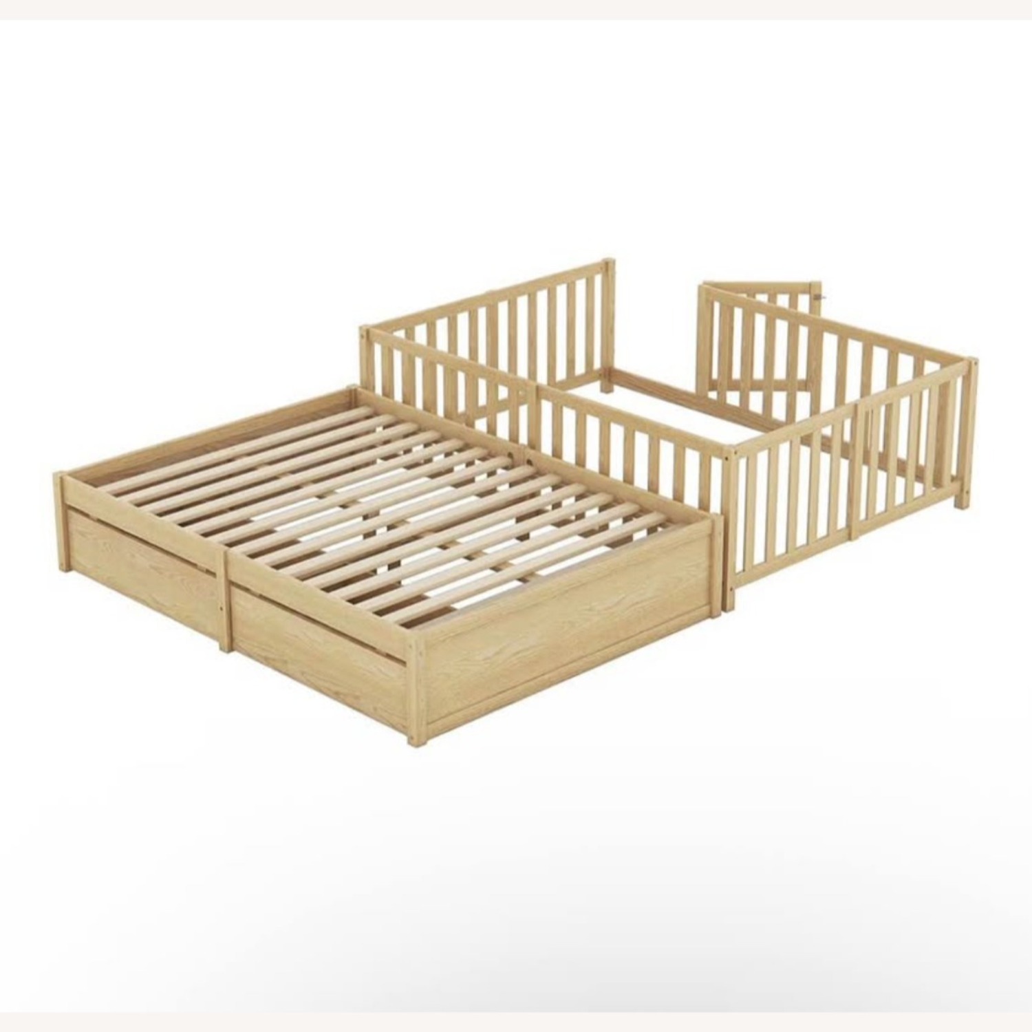 Amazon Natural Wood Twin Bed - image-4