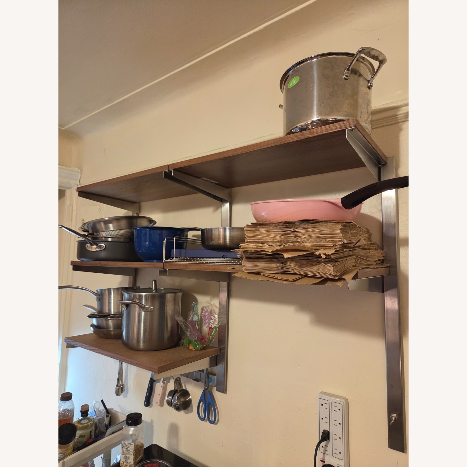 IKEA Boaxel Dark Brown Wall Shelf - image-2