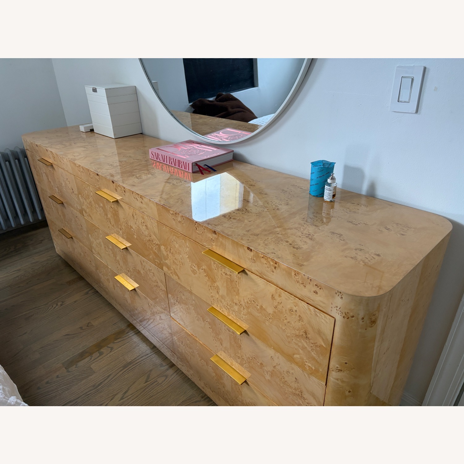Restoration Hardware Bardot Burl 9-Drawer Dresser - image-4
