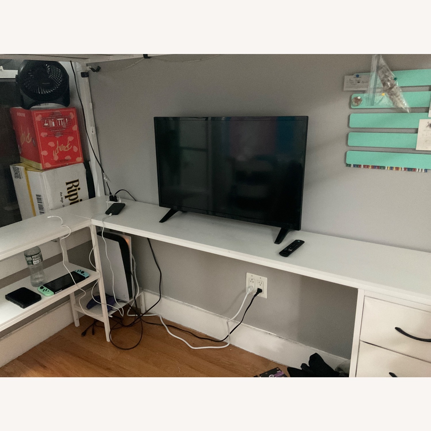 ADORNEVE Loft Bed Twin Size with L-Shaped Desk - image-3