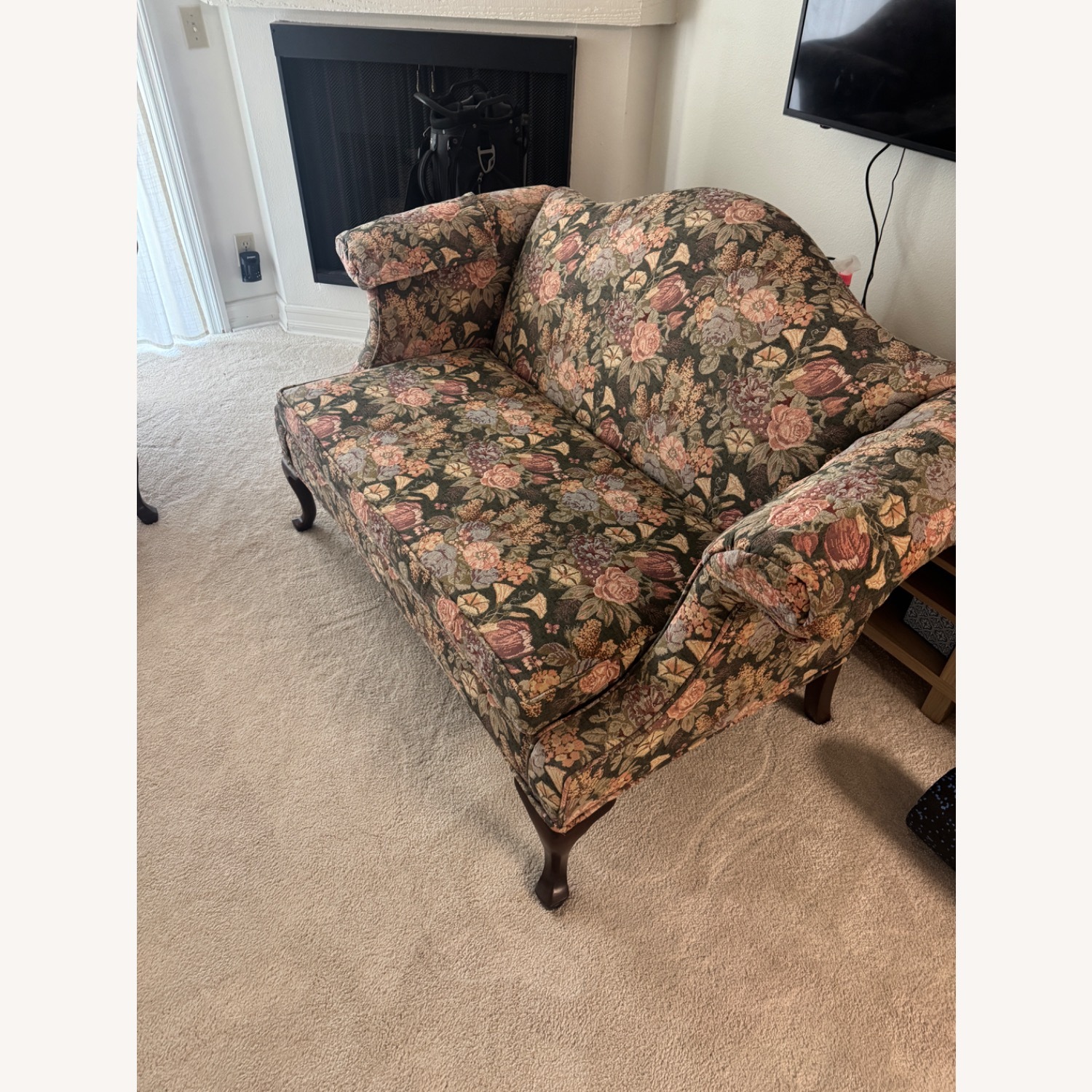 Ethan Allen Traditional Classics Fabric Loveseat - image-1