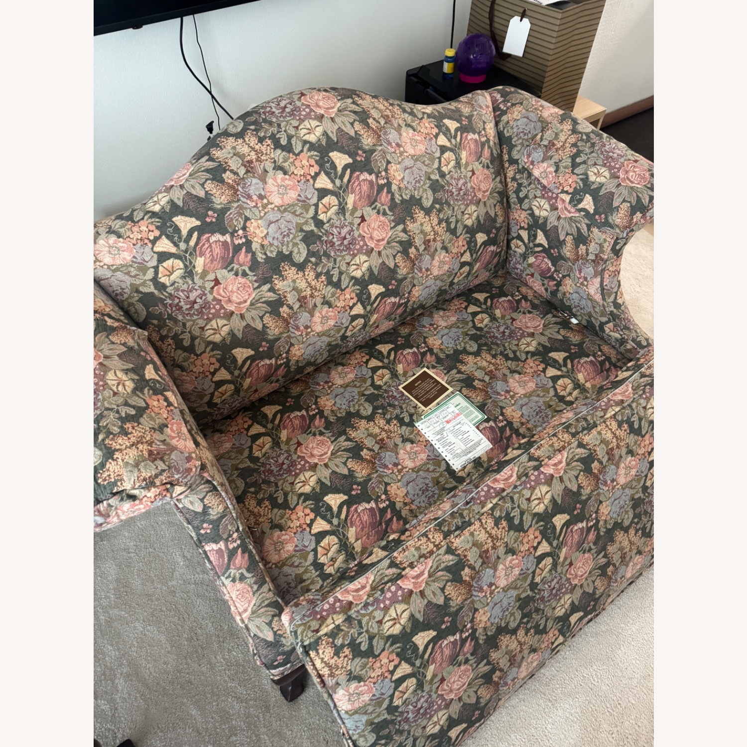 Ethan Allen Traditional Classics Fabric Loveseat - image-2