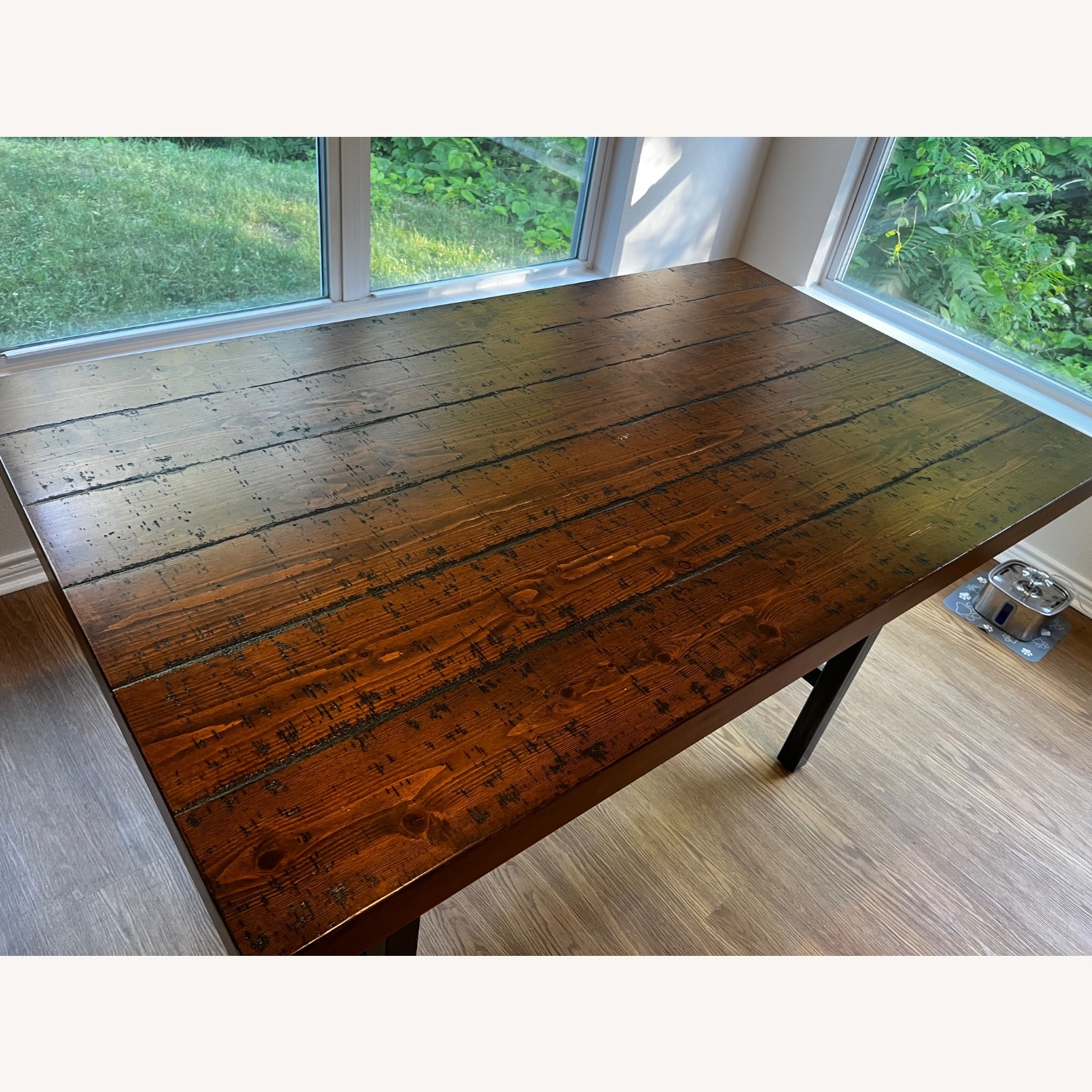Vintage/Antique Dark Brown Wood Dining Table - image-3