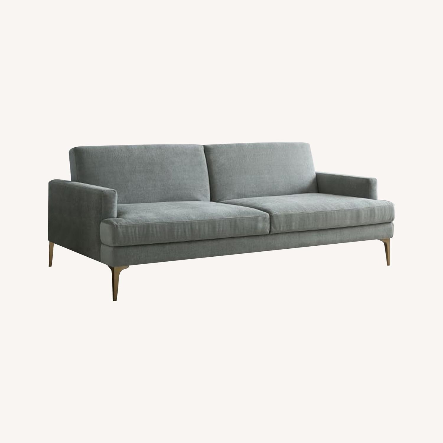 West Elm Andes Futon Dark Gray 2 Piece Sectional - image-1