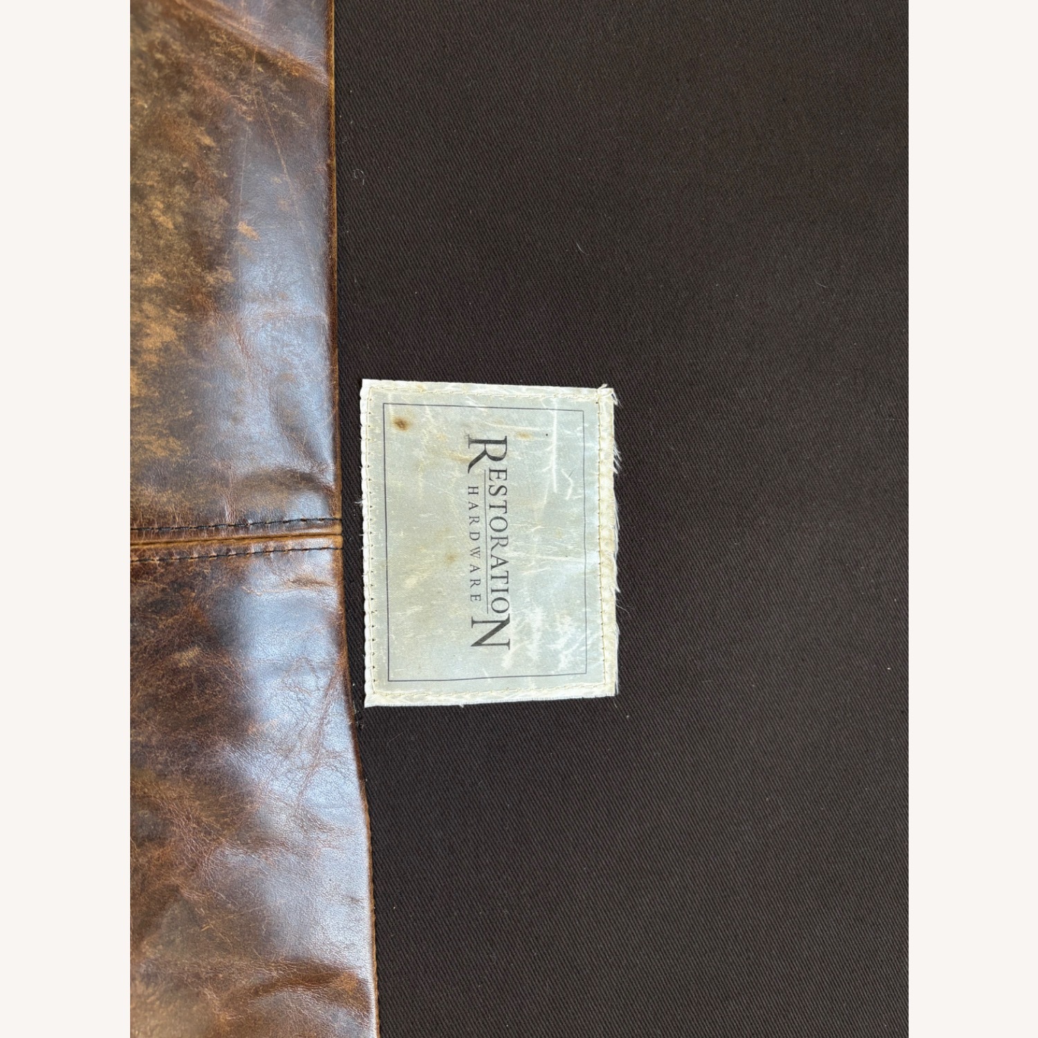 Restoration Hardware Maxwell Leather Sofa - image-9