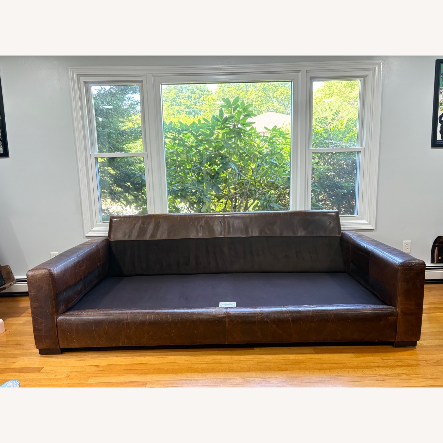 Restoration Hardware Maxwell Leather Sofa - image-8