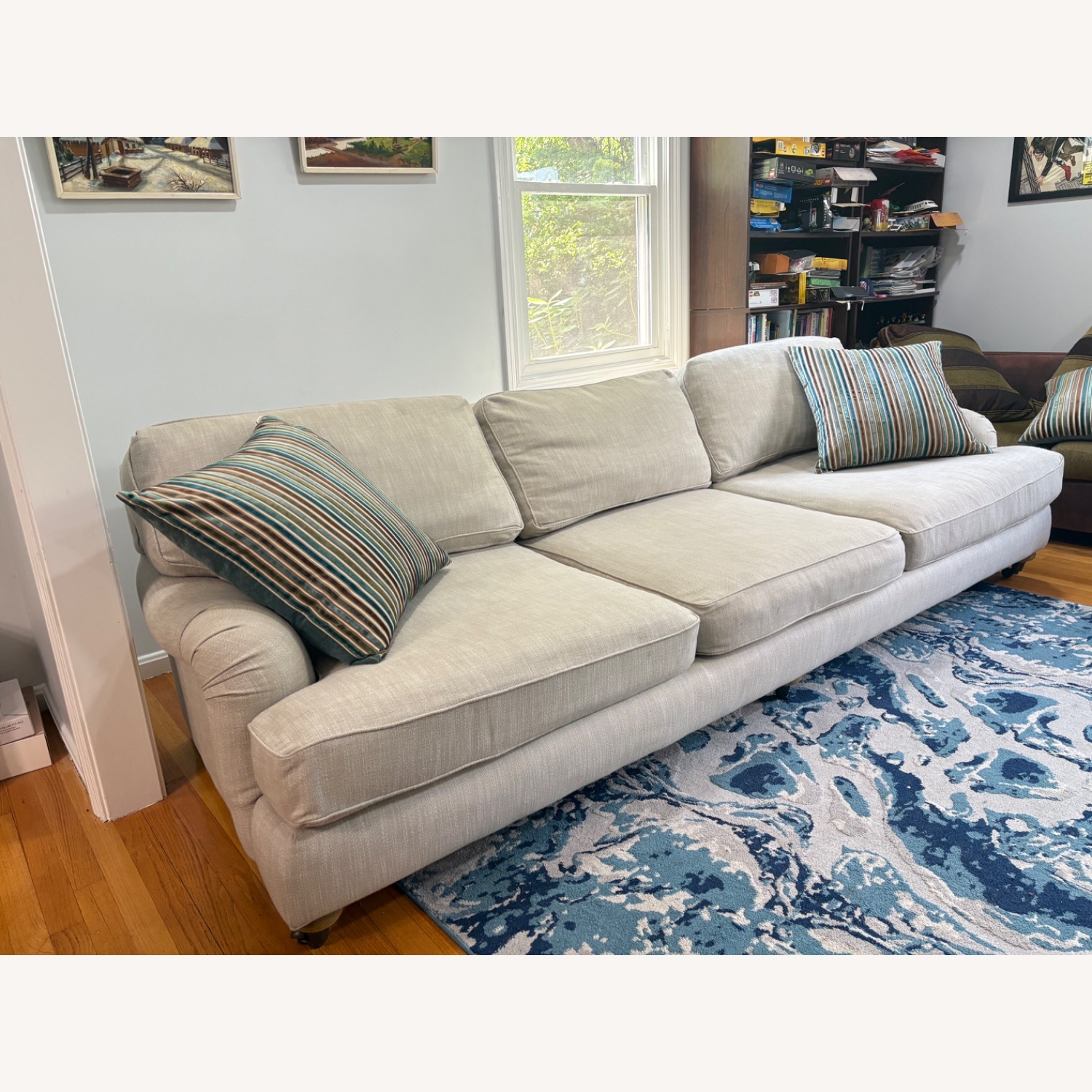 Restoration Hardware English Roll Arm Sofa 9' - image-2