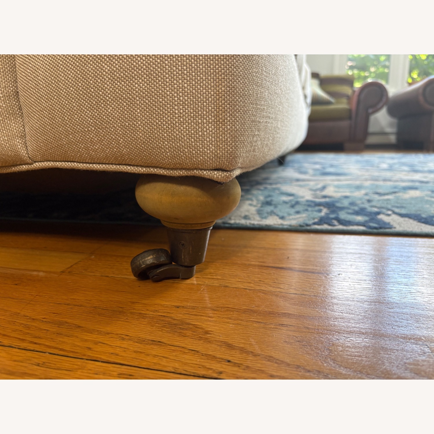 Restoration Hardware English Roll Arm Sofa 9' - image-7