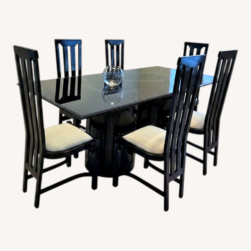 Used Chinese Style Black Wood Dining Sets for sale on AptDeco