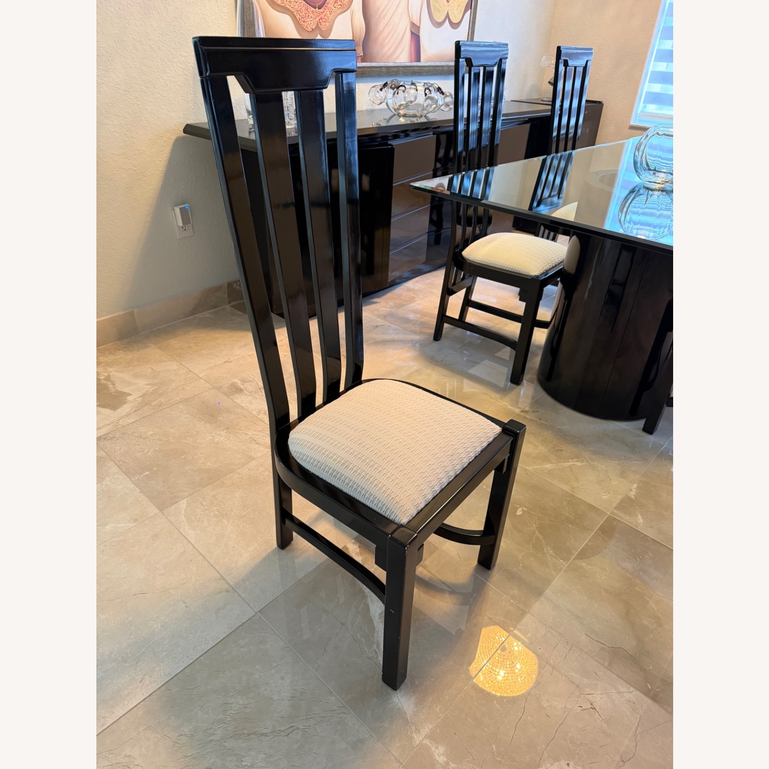Chinese Style Black Wood Dining Sets - image-3