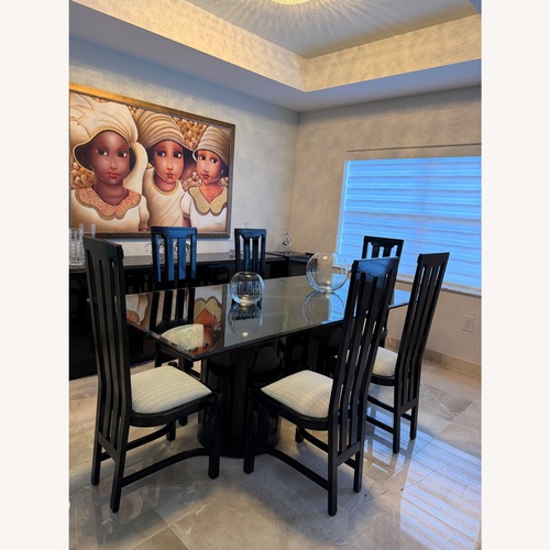 Used Chinese Style Black Wood Dining Sets for sale on AptDeco