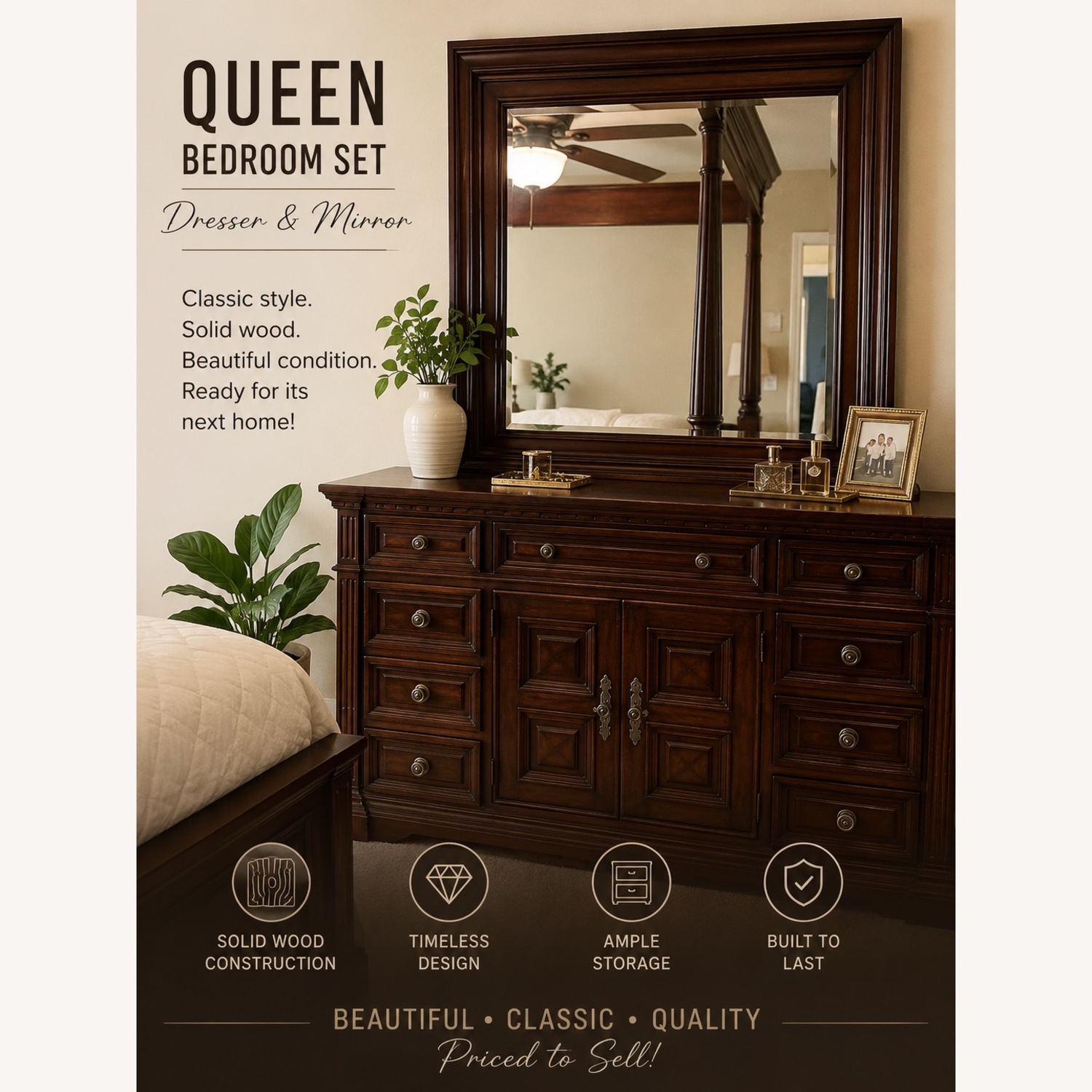 Lexington Furniture Dark Brown Wood Dresser - image-3