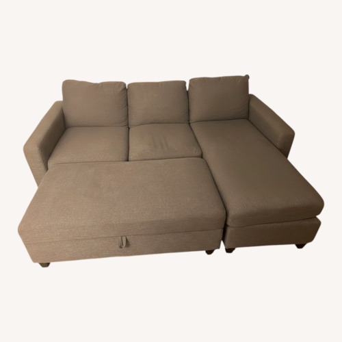 Used Honbay Reversible Sectional with Ottoman for sale on AptDeco