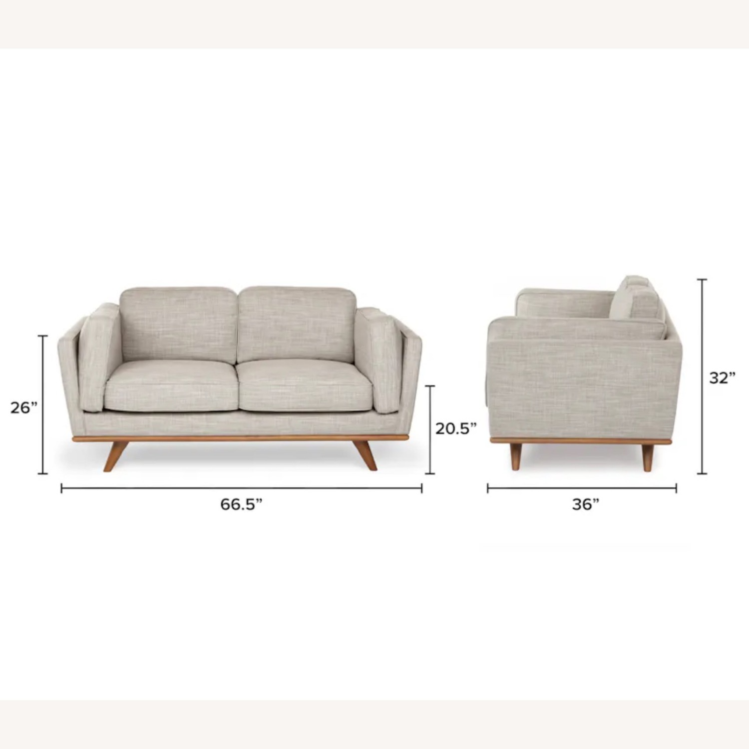 Article Light Gray Timber 66.5" Loveseat - image-6