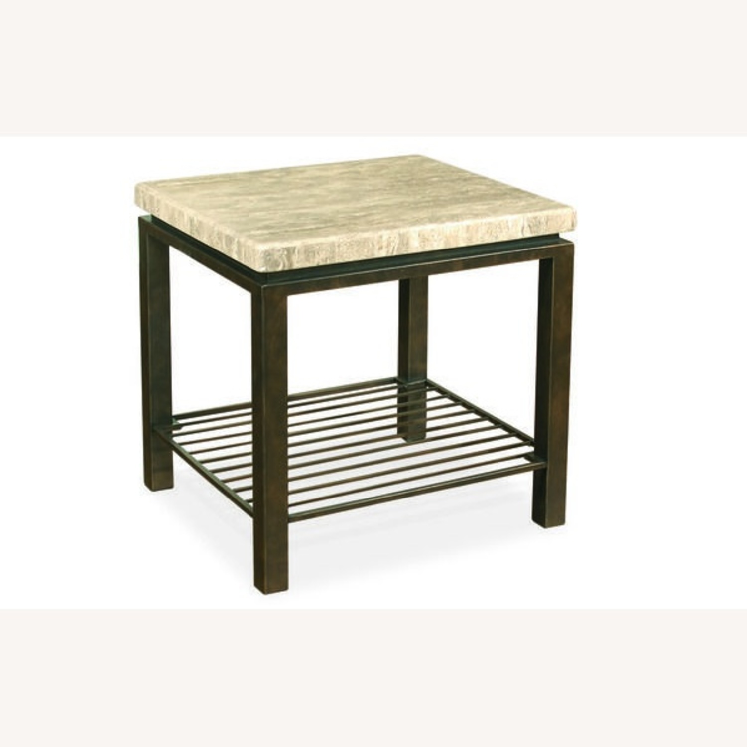 Bernhardt Tempo White Stone Side Table - image-5