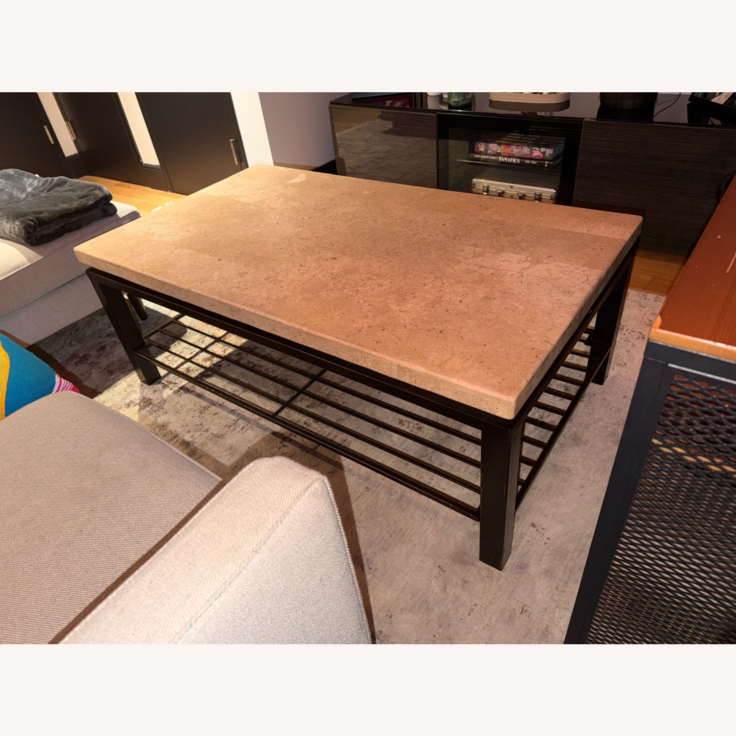Bernhardt Tempo White Stone Coffee Table - image-4