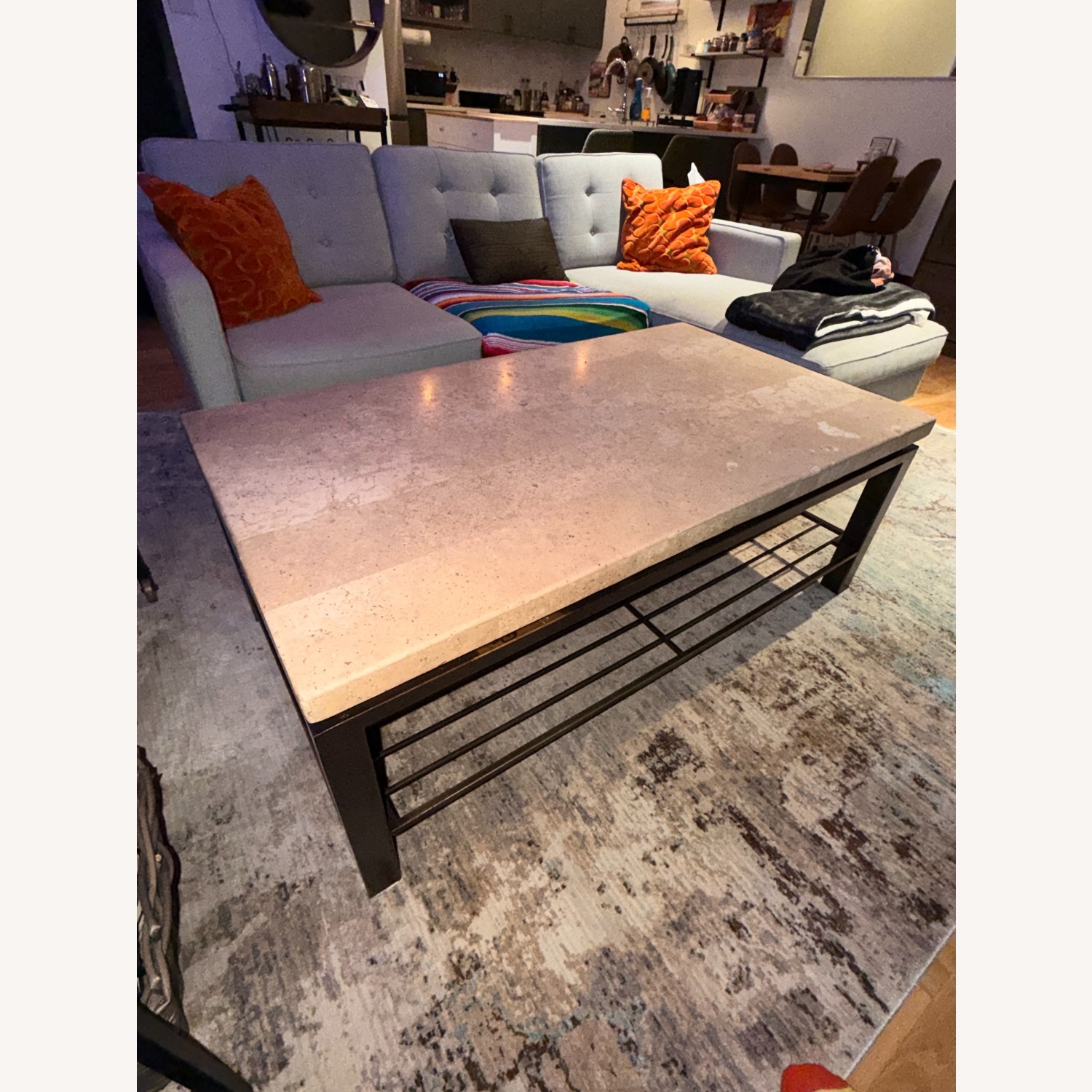 Bernhardt Tempo White Stone Coffee Table - image-2