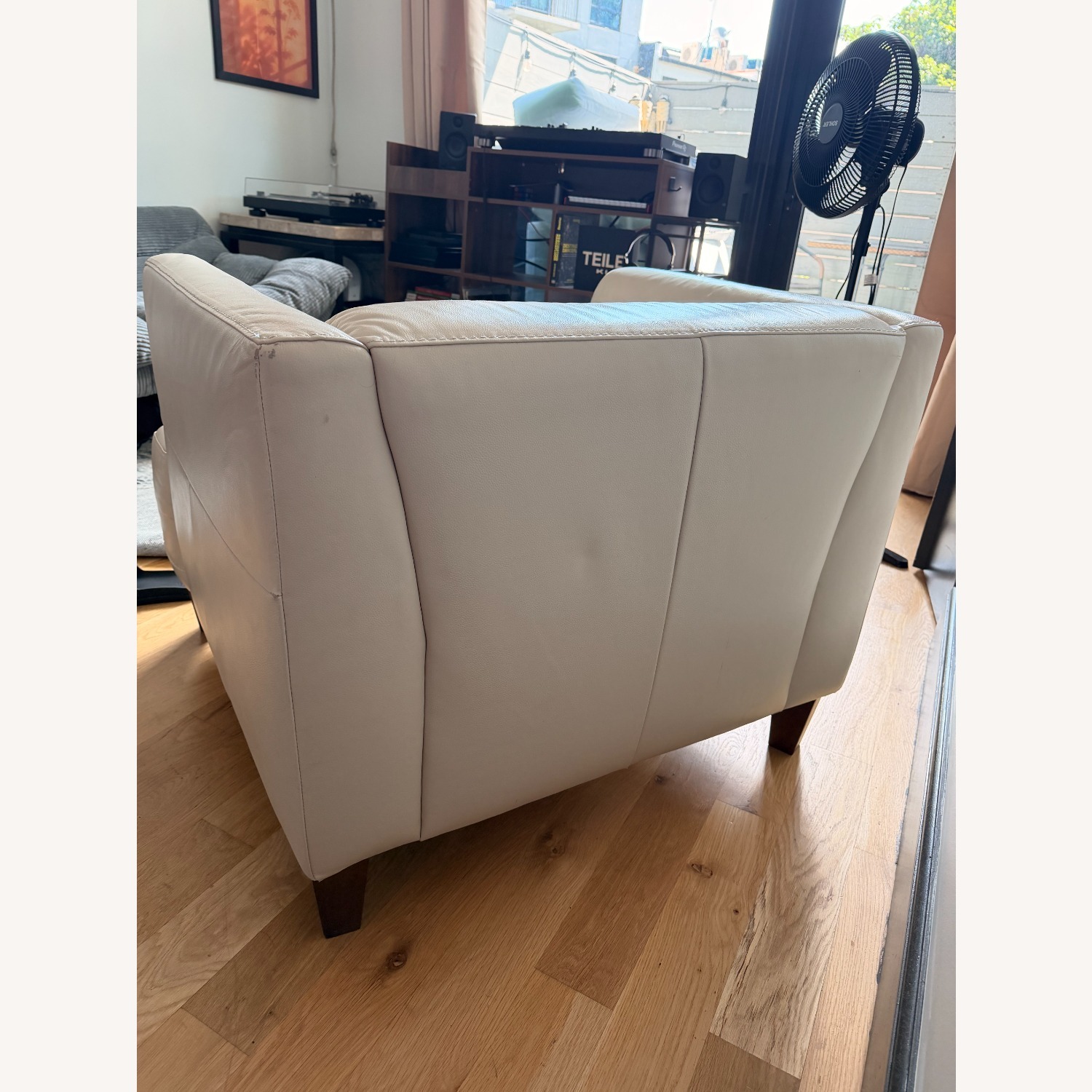 Chateau D'ax White Leather Lounge Chair - image-5