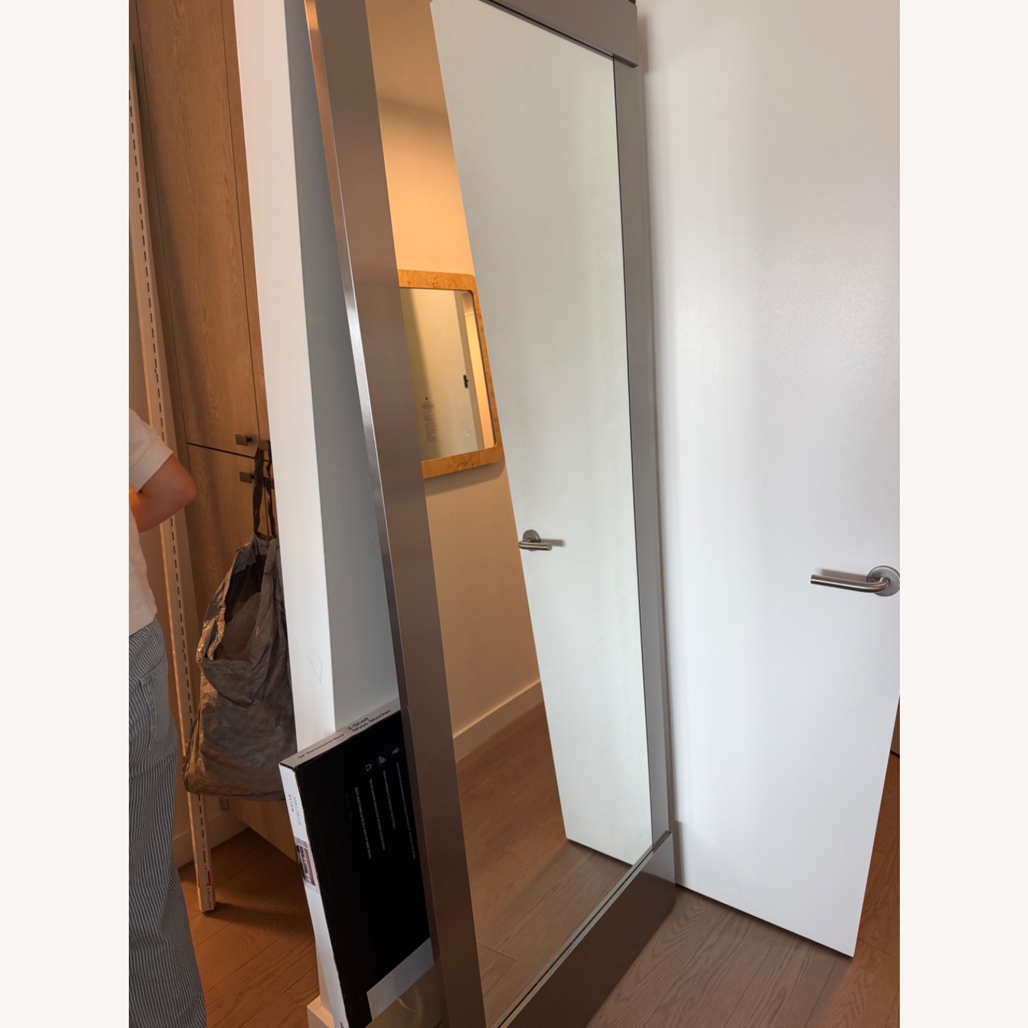 Colby Nickel Floor Mirror - image-3