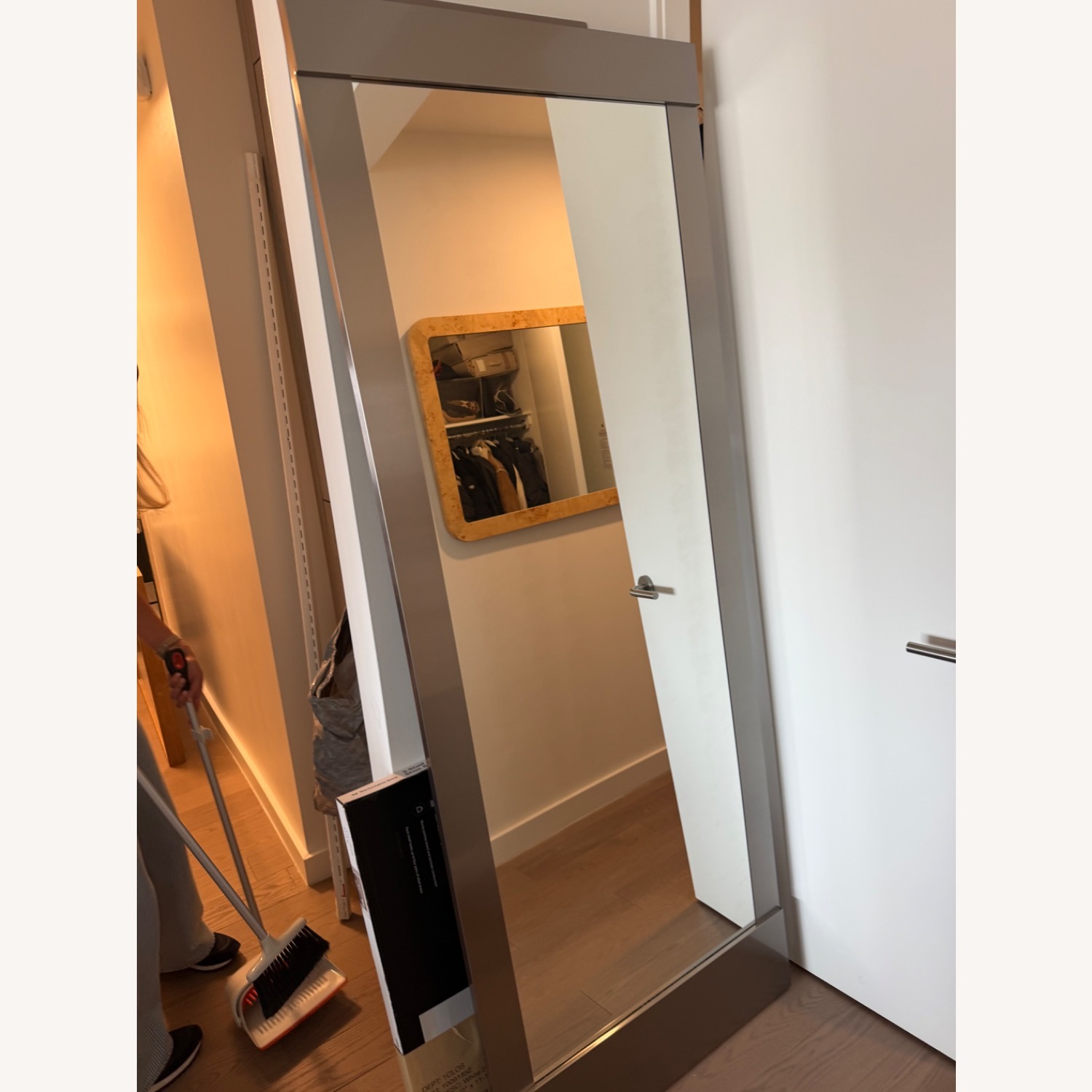 Colby Nickel Floor Mirror - image-5