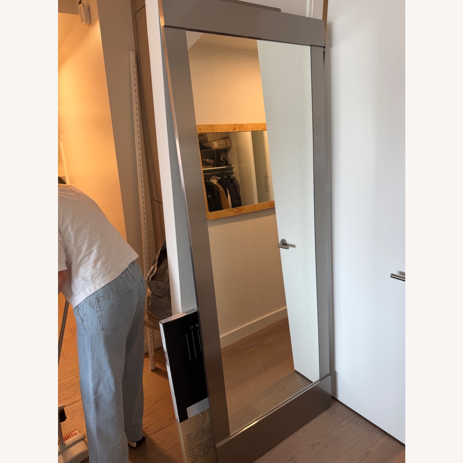 Colby Nickel Floor Mirror - image-2