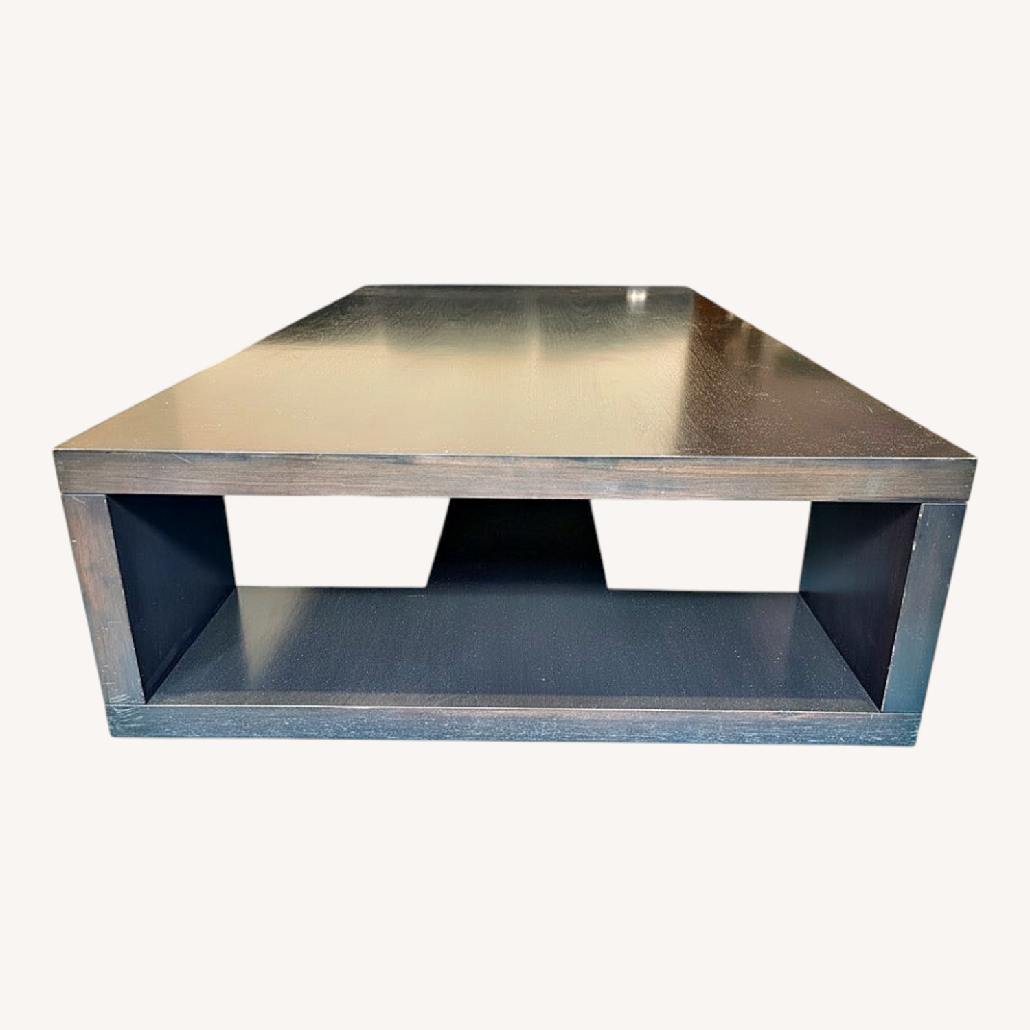 Dark Brown Wood Coffee Table - image-0