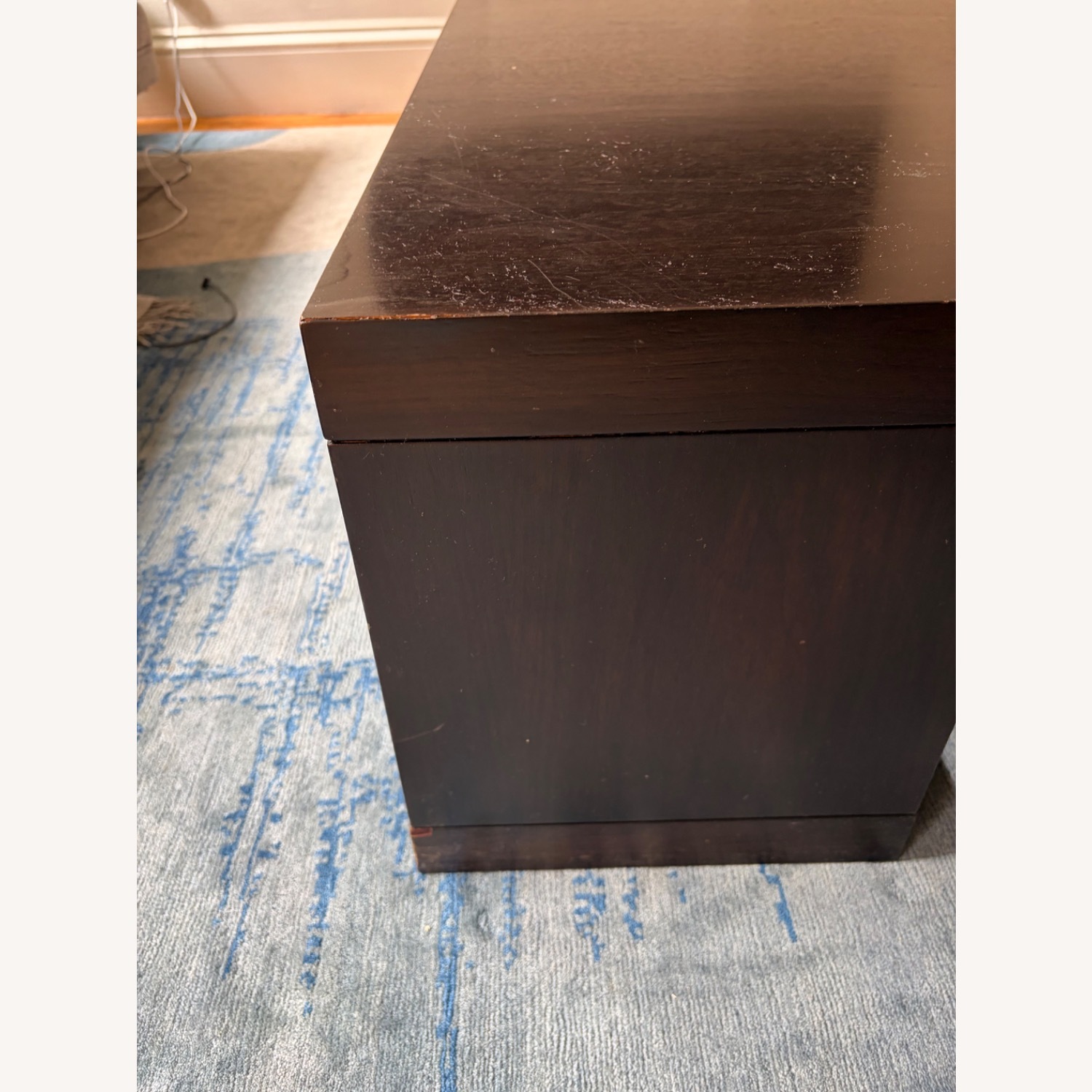 Dark Brown Wood Coffee Table - image-5