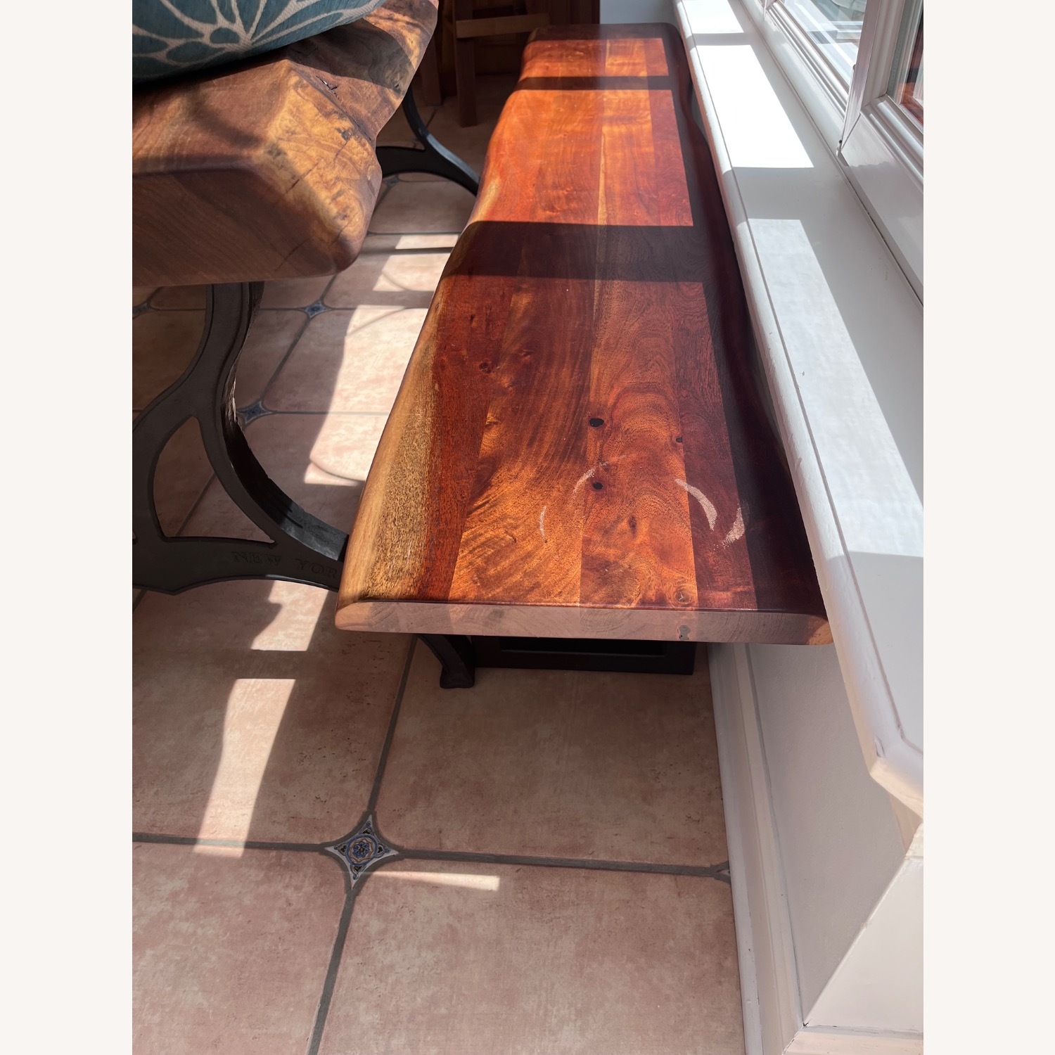 Custom Live Edge Walnut Dining Table With Benches - image-6