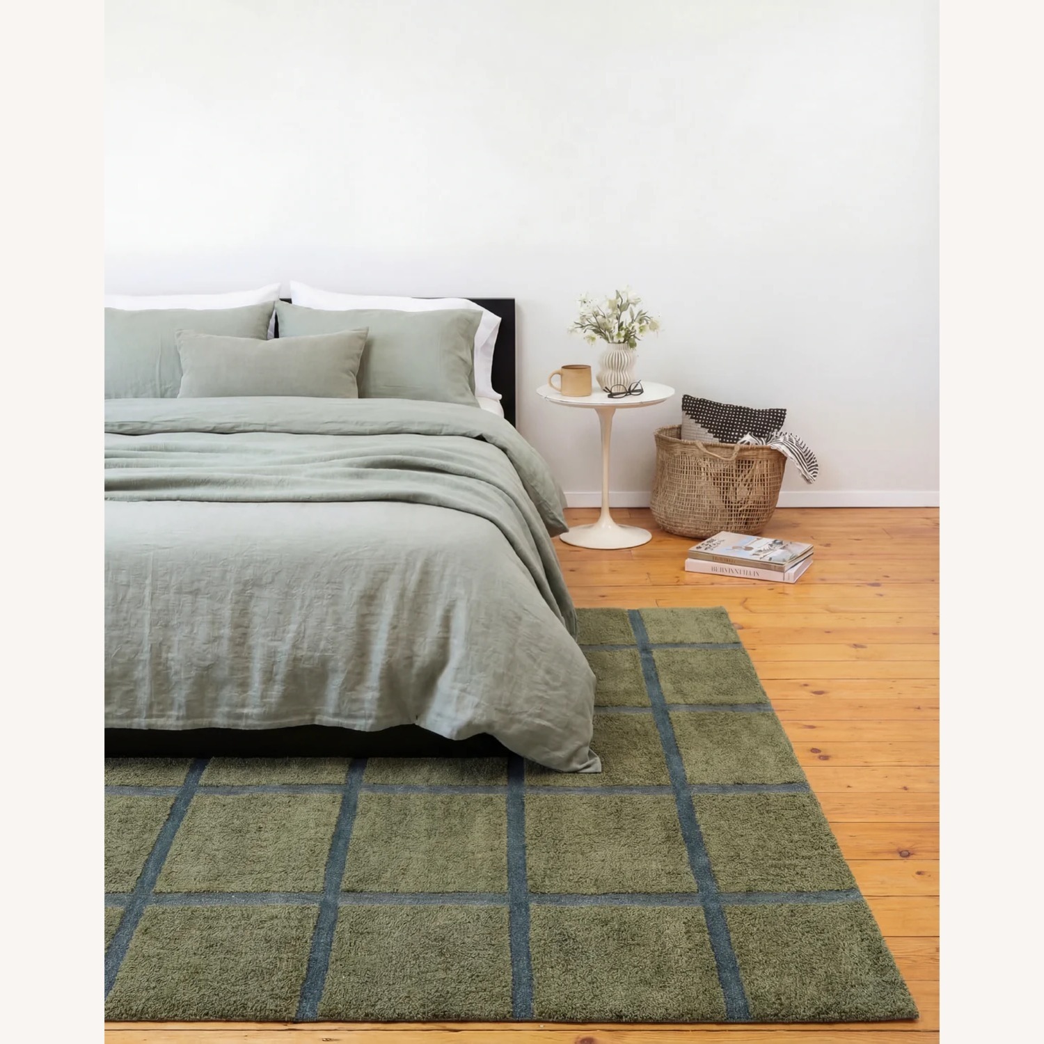 Revival Rugs Blue Wool Area Rug 5' x 8' - image-2
