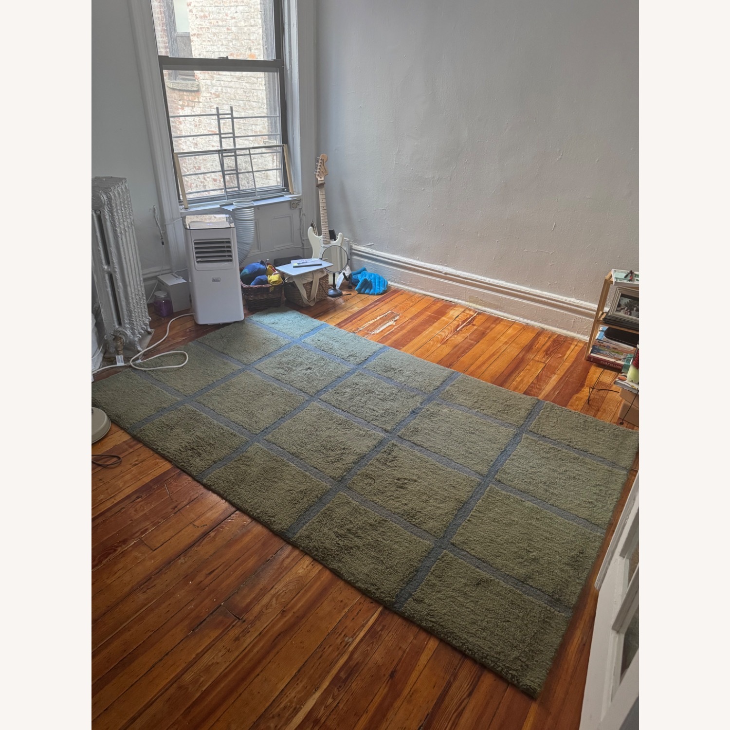 Revival Rugs Blue Wool Area Rug 5' x 8' - image-4