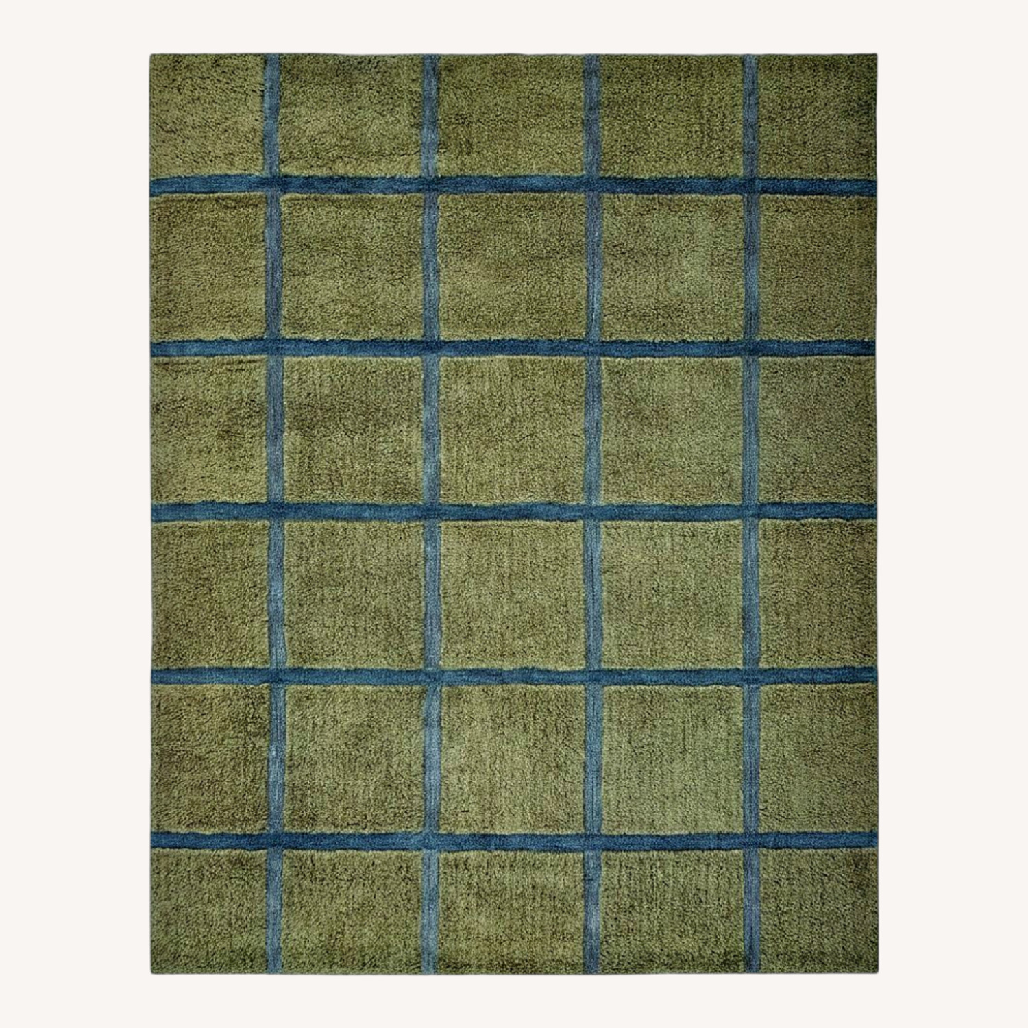 Revival Rugs Blue Wool Area Rug 5' x 8' - image-0