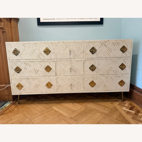 Used White Dresser - Bone Inlay for sale on AptDeco