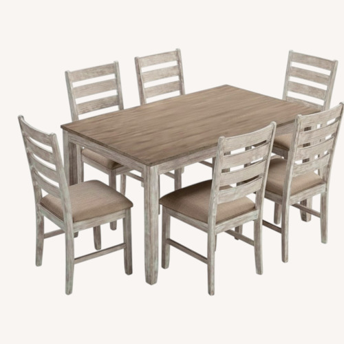 Used Ashley Furniture Skempton White Wood Dining Sets for sale on AptDeco