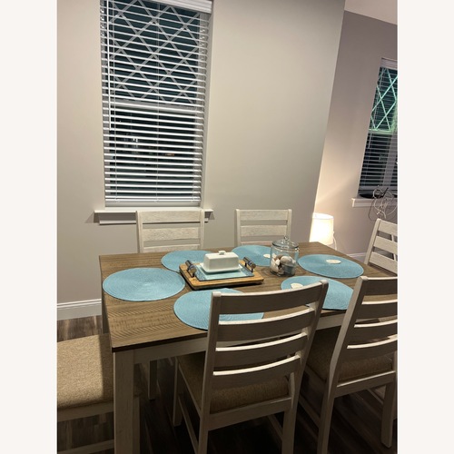 Used Ashley Furniture Skempton White Wood Dining Sets for sale on AptDeco