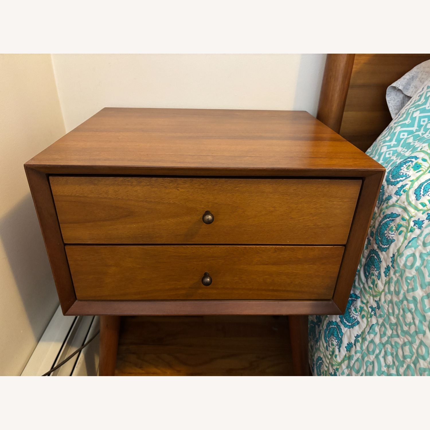 West Elm Mid-Century Nightstand, Acorn - image-1